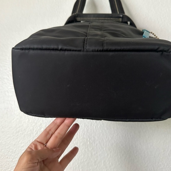 COACH Black Sateen Medium Tote Vintage - Picture 3 of 8